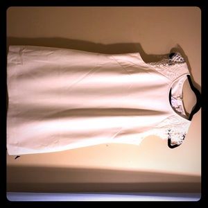 J. Crew Factory lace shoulder cream dresses